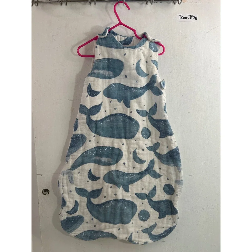 Crane Baby Sleep Sack 0-9 Month Blue Whale Muslin 1.2 TOG Kids Wearable Blanket